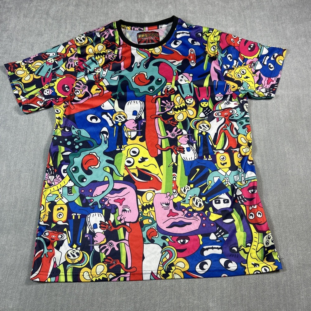 Drill Clothing Tokyo Freshprints Cartoon Anime T-Shirt Mens XL Graphic Tee